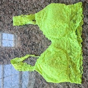 Neon lace bralette